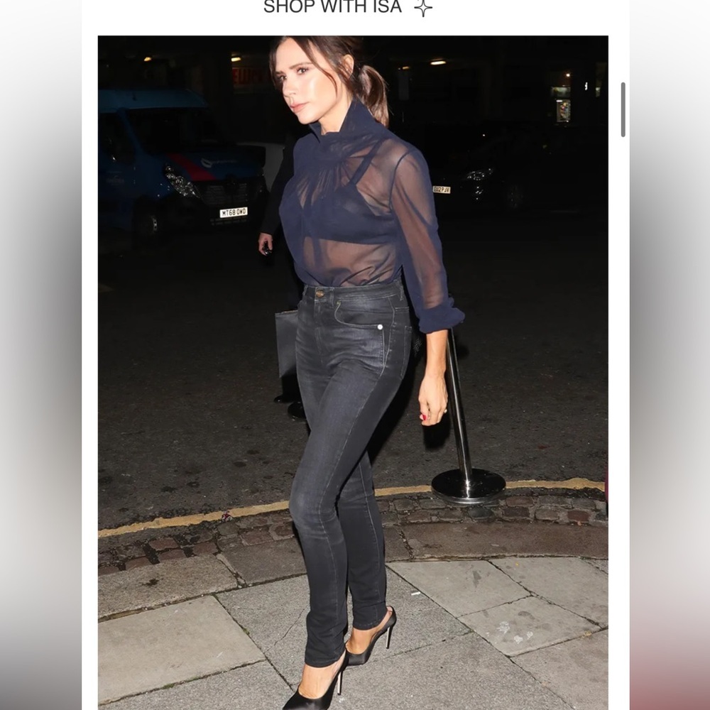 ICONIC! 🌟VICTORIA BECKHAM🌟 SKINNY STRETCH 5 POCKET JEANS BLACK SZ 25